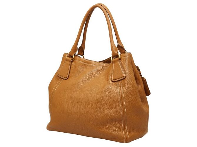 Prada Camel Leather Tote Bag Kamel - Ansicht 2