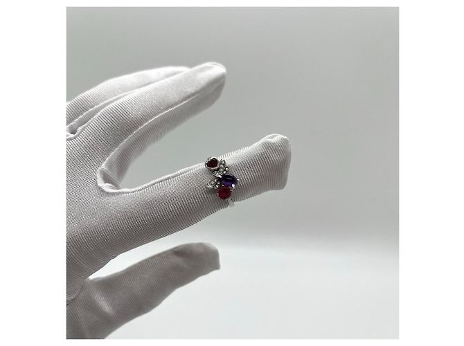 Chaumet Paris Garden 18k Weißgold Honig Edelsteinring Silber - Ansicht 5