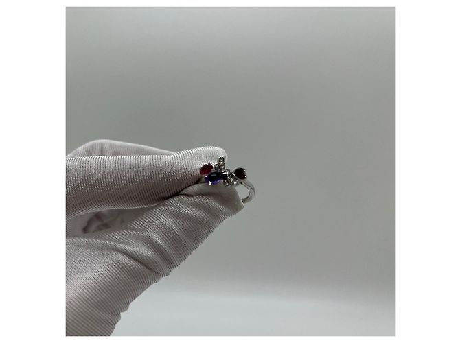 Chaumet Paris Garden 18k Weißgold Honig Edelsteinring Silber - Ansicht 8
