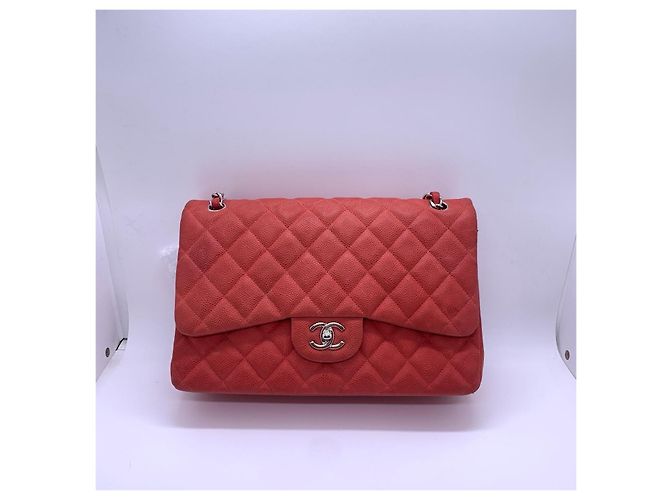 Borsa Chanel Jumbo Rossa in Pelle Rosso - vista 2