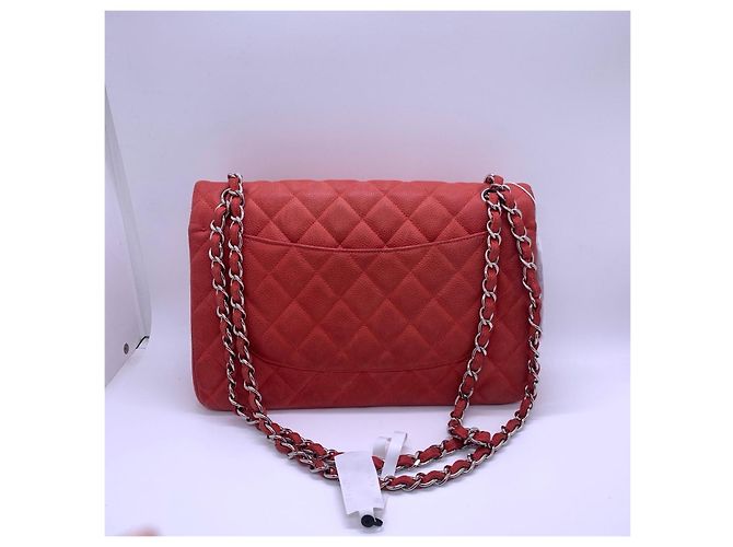 Borsa Chanel Jumbo Rossa in Pelle Rosso - vista 3