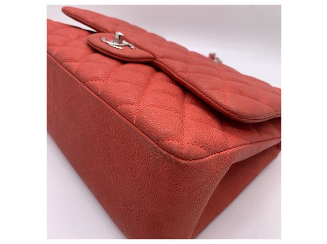 Borsa Chanel Jumbo Rossa in Pelle Rosso - vista 8