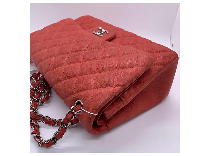 Borsa Chanel Jumbo Rossa in Pelle Rosso - vista 9