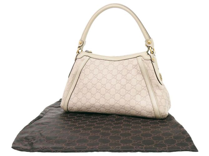 Bolsa de mão em couro Gucci Scarlet Guccissima Cru - vista 2