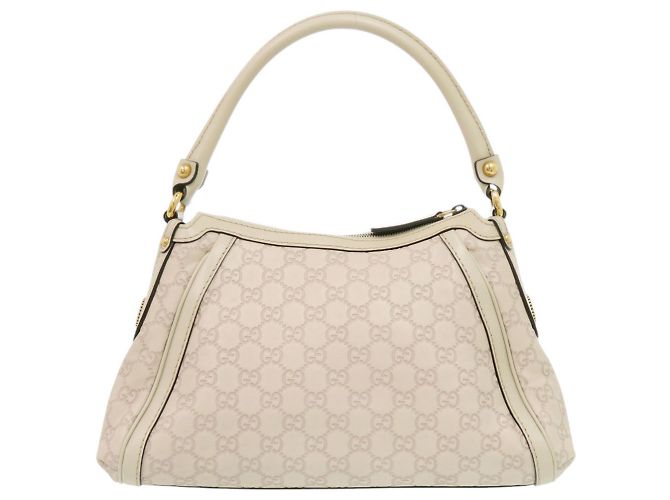 Bolsa de mão em couro Gucci Scarlet Guccissima Cru - vista 3