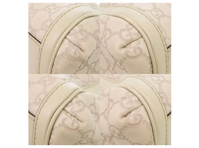 Bolsa de mão em couro Gucci Scarlet Guccissima Cru - vista 5