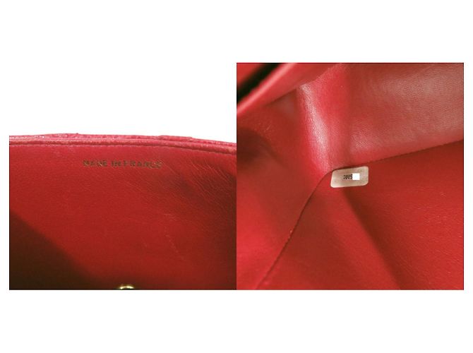 Borsa a Spalla Chanel Diana 25 Medium Caviar Skin Red Matelassé Rosso - vista 10
