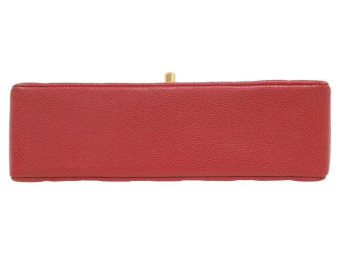 Borsa a Spalla Chanel Diana 25 Medium Caviar Skin Red Matelassé Rosso - vista 3