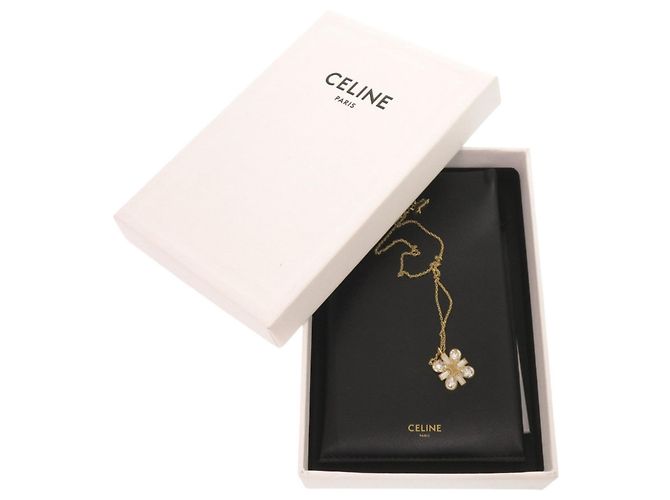 Céline Collana Celine Triomphe Stone Logo Gold D'oro - vista 2