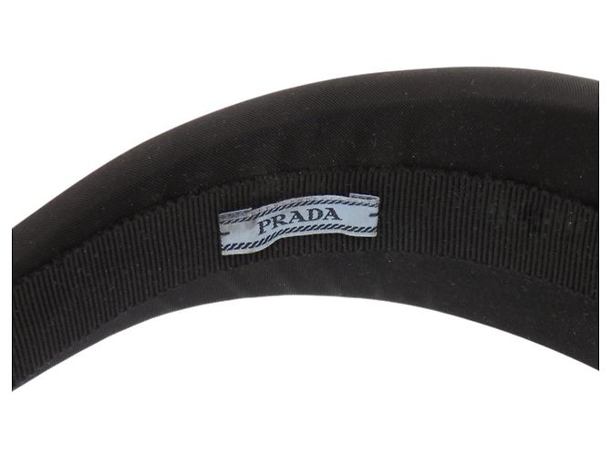 Cerchietto Alice in nylon nero Prada - vista 4