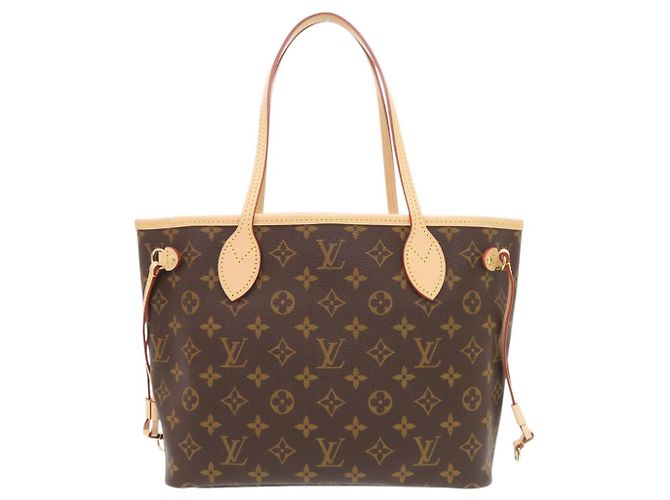 Borsa Tote Louis Vuitton Neverfull PM Monogram Marrone Monogramma - vista 3