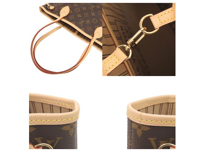 Borsa Tote Louis Vuitton Neverfull PM Monogram Marrone Monogramma - vista 8