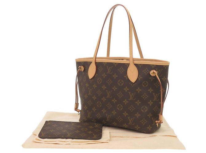 Borsa Tote Louis Vuitton Neverfull PM Monogram Marrone Monogramma - vista 2