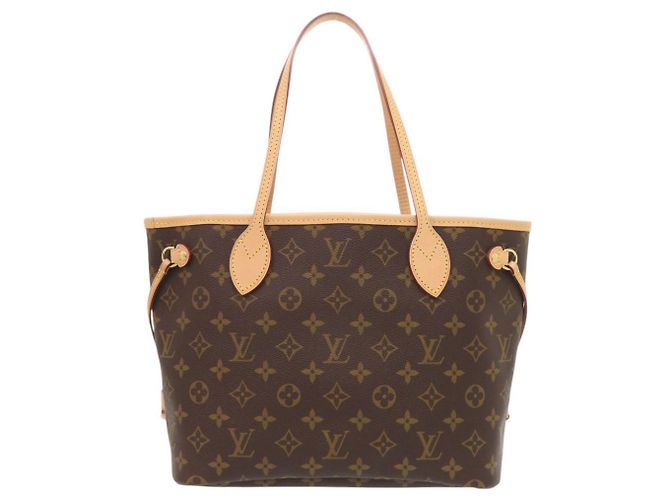 Borsa Tote Louis Vuitton Neverfull PM Monogram Marrone Monogramma - vista 3