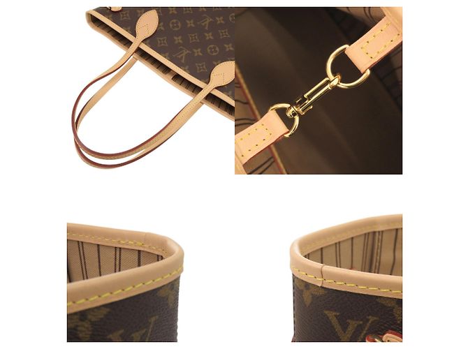 Borsa Tote Louis Vuitton Neverfull PM Monogram Marrone Monogramma - vista 8
