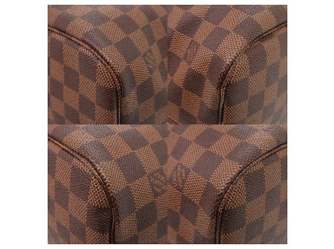 Borsa Louis Vuitton Neverfull MM Fuschia Damier ebene - vista 4