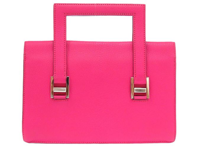Hermès Borsa Hermes 365 Chevre Rose Shocking Rosa - vista 2