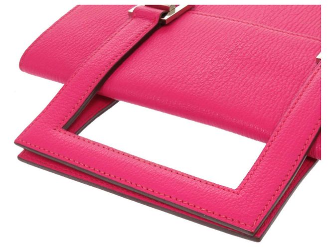 Hermès Borsa Hermes 365 Chevre Rose Shocking Rosa - vista 4