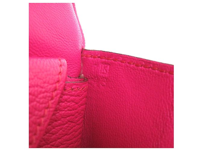 Hermès Borsa Hermes 365 Chevre Rose Shocking Rosa - vista 7