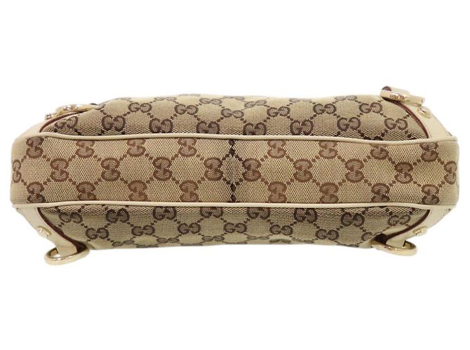 Borsa a Spalla Gucci Hobo Abbey 130738 Bianco Beige - vista 3