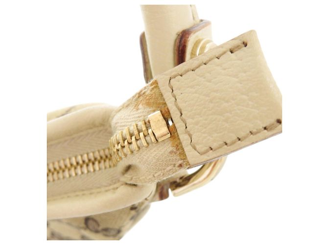 Borsa a Spalla Gucci Hobo Abbey 130738 Bianco Beige - vista 9