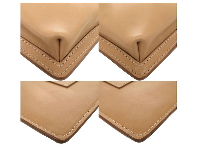 Borsa a tracolla in pelle beige Yves Saint Laurent - vista 4