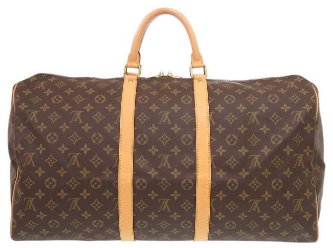 Borsa Boston Louis Vuitton Keepall 55 Monogram Marrone Monogramma - vista 2