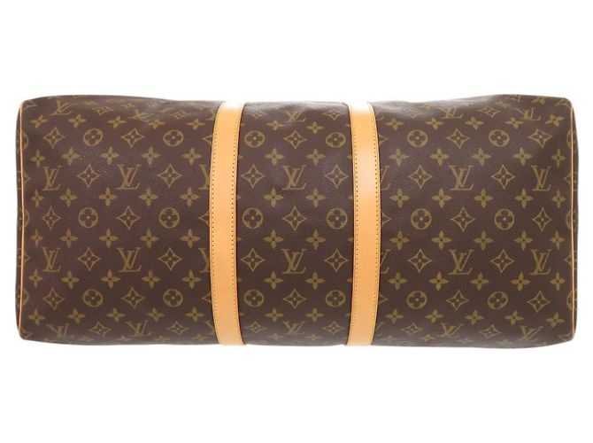 Borsa Boston Louis Vuitton Keepall 55 Monogram Marrone Monogramma - vista 3