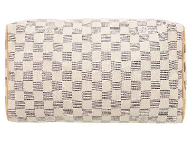 Borsa Louis Vuitton Speedy 30 Damier Azur Bianco - vista 3