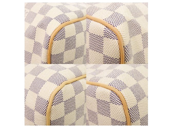 Borsa Louis Vuitton Speedy 30 Damier Azur Bianco - vista 4