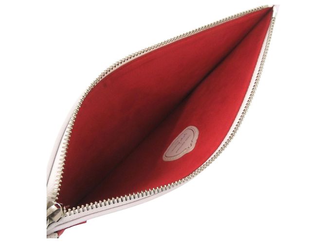 Pochette Louis Vuitton Neverfull Blanco Roja - vista 4