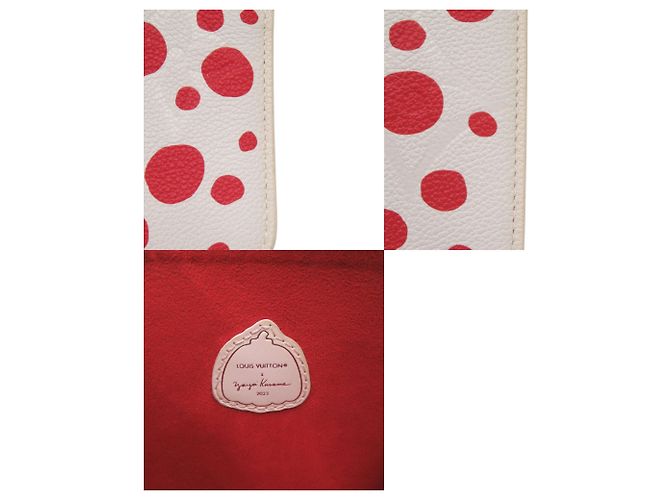 Pochette Louis Vuitton Neverfull Blanco Roja - vista 5