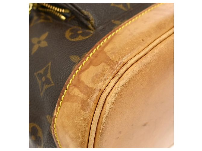 Louis Vuitton Vintage Montsouris Monogram Canvas MM Marron - vue 6