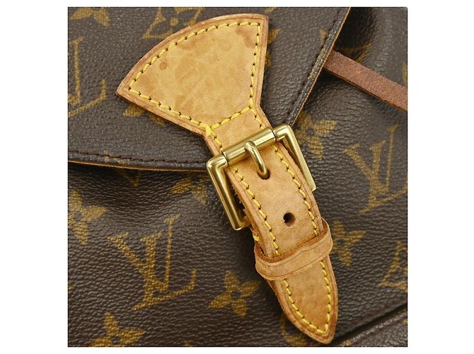 Louis Vuitton Vintage Montsouris Monogram Canvas MM Marron - vue 7