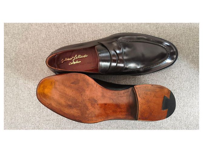 Mocassins Penny Silvano Lattanzi em pele de vitela castanho Castanho escuro - vista 10