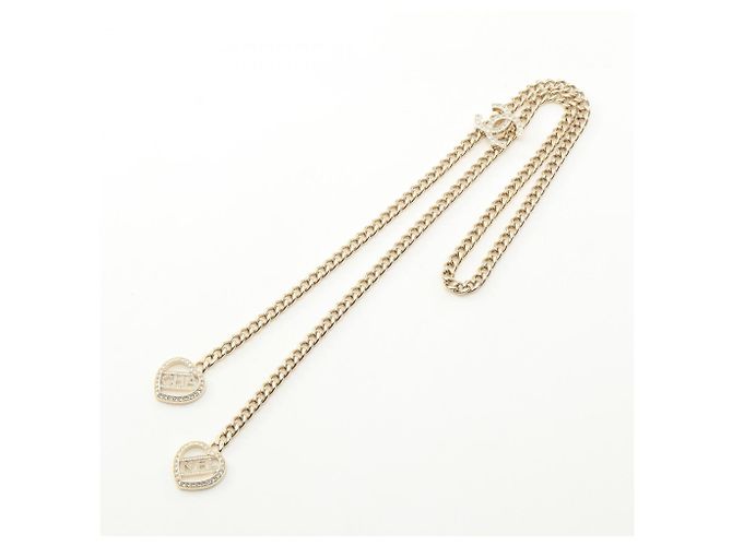 Collana Chanel Coco Mark Double Heart D'oro - vista 4