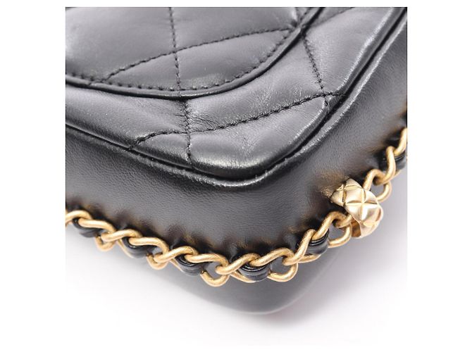 Timeless Borsa a Spalla Chanel Matelassé Small Flap Nero - vista 7