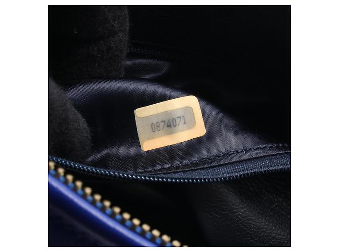 Borsa a tracolla Chanel Matelassé con nappa Blu - vista 5