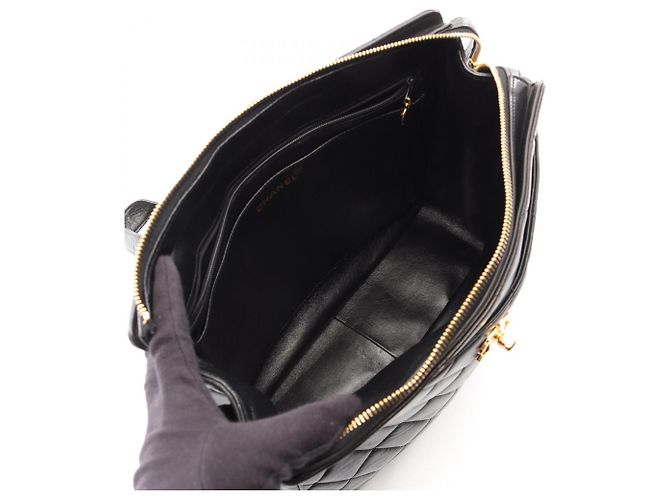 Chanel Matelassé Black Leather Backpack - view 3