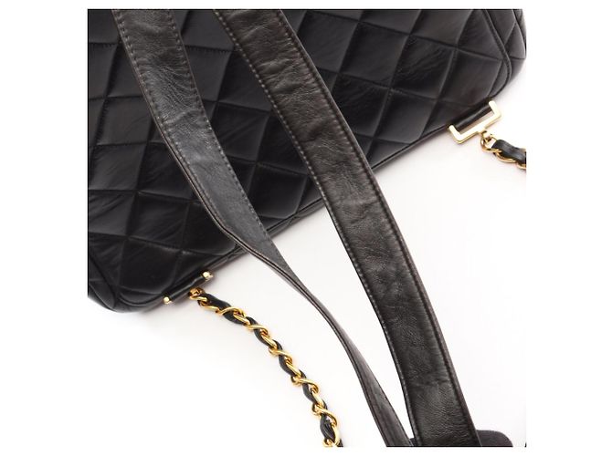 Chanel Matelassé Black Leather Backpack - view 7