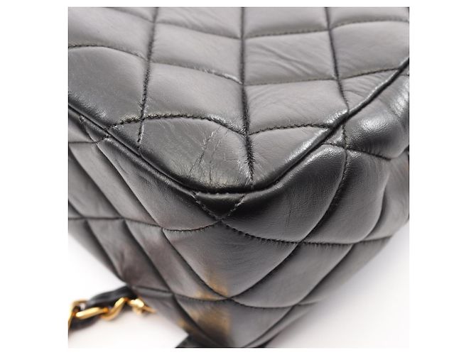 Chanel Matelassé Black Leather Backpack - view 9
