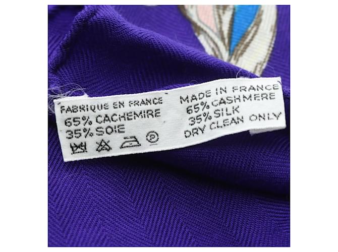 Hermès Sciarpa Hermes Carre Geant 140 Tropices Blu Multicolore - vista 4