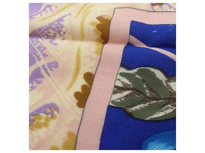 Hermès Sciarpa Hermes Carre Geant 140 Tropices Blu Multicolore - vista 9
