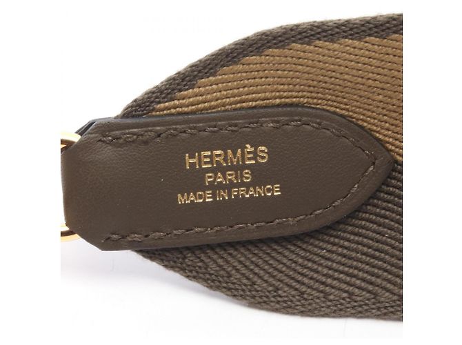 Hermès Tracolla Hermes Bandoulière Sangle Casaque D'oro Cachi - vista 4