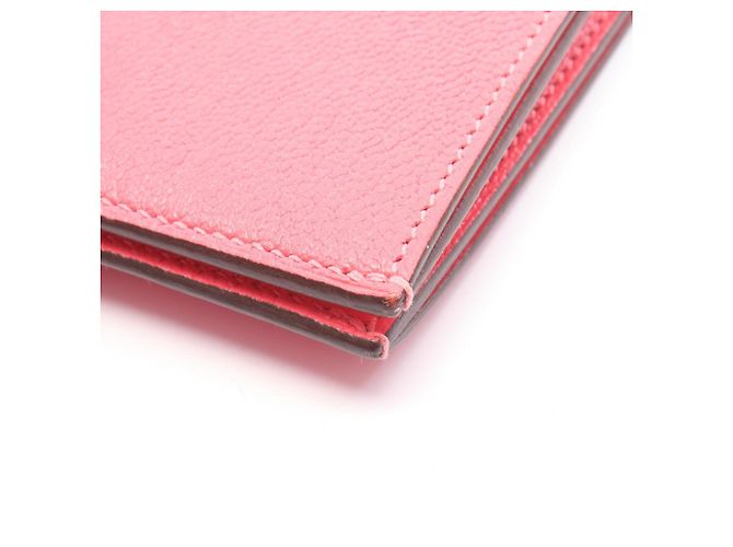 Cartera compacta bipliegue Hermès Bearn Rosa - vista 11
