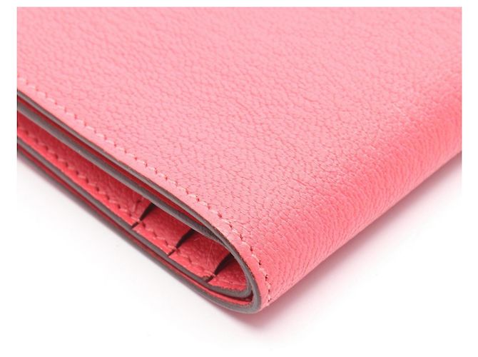 Cartera compacta bipliegue Hermès Bearn Rosa - vista 12