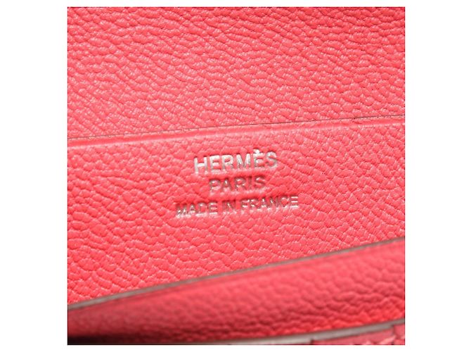 Cartera compacta bipliegue Hermès Bearn Rosa - vista 5