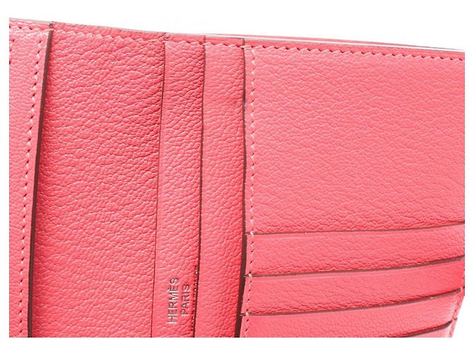 Cartera compacta bipliegue Hermès Bearn Rosa - vista 7