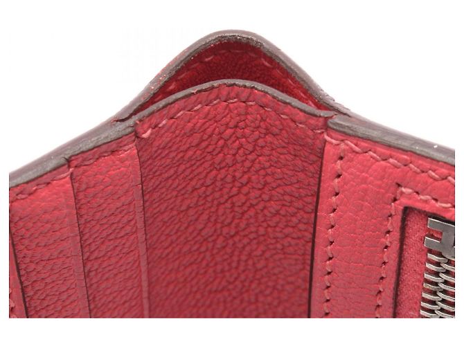 Cartera compacta bipliegue Hermès Bearn Rosa - vista 9