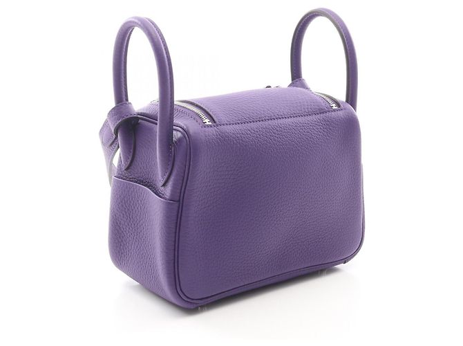 Hermès Borsa a tracolla 2-Way Hermes Lindy Mini Porpora - vista 2
